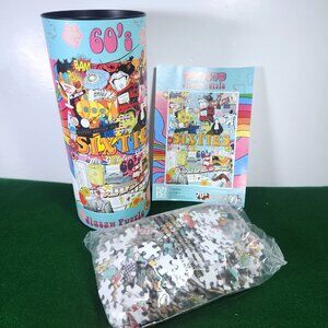 60s Puzzle The Golden Years Jigsaw 500 Piece Boxer Gifts Tube Great Brit…